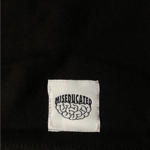 Miseducated Malcom X “By Any Means Necessary” Black Graphic T- Medium - Picture 4 of 5